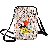 BWWKTOP Clown Evil Clown Crossbody Bag Pennywise Fans Gift Pennywise Face Shoulder Bag Pennywise Merch