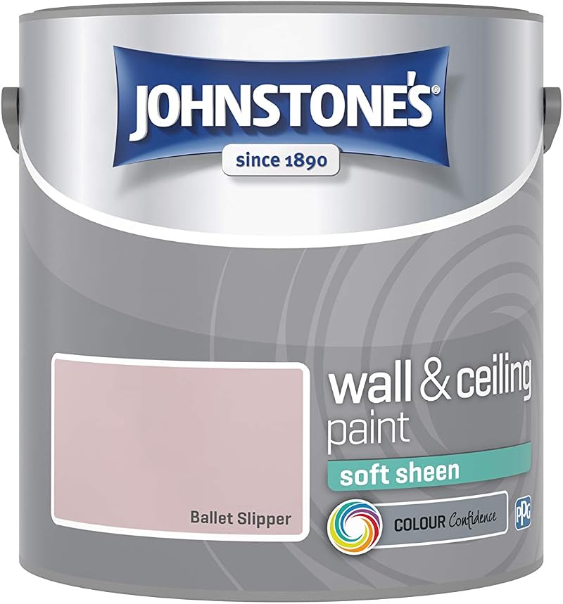 Johnstone's Wall Ceiling Soft Sheen Emulsion Paint Ballet Slipper 2.5L Matt
