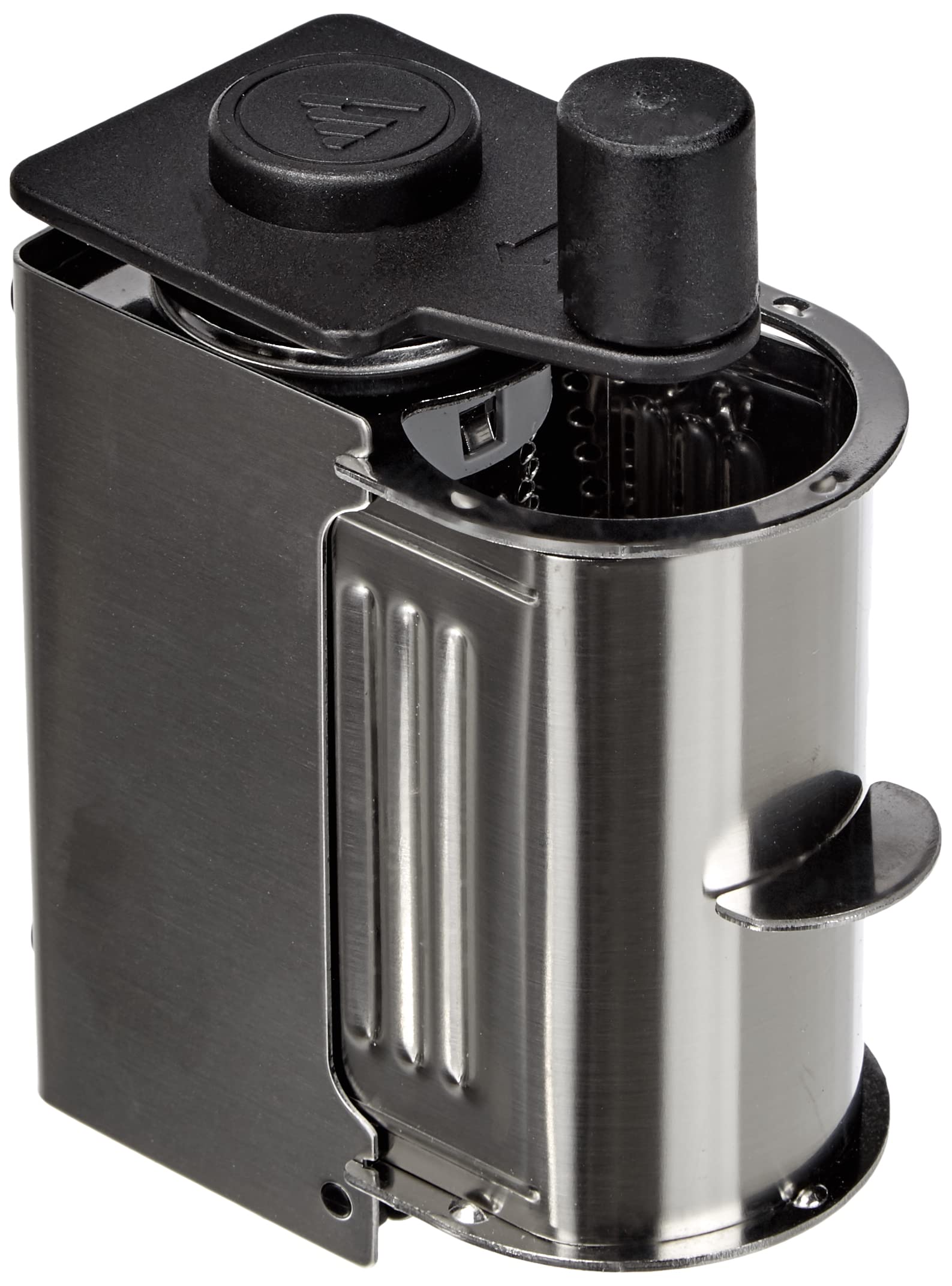 Acea 100 x 60 x 141 mm Stainless Steel and Plastic Table Grater for Parmesan/Nutmeg/Chocolate, Silver/Black