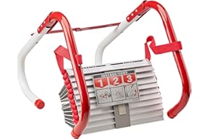 Kidde Fire Escape Ladder, 2-Story Rope Ladder, Extends to 13-Feet, Anti-Slip Rungs