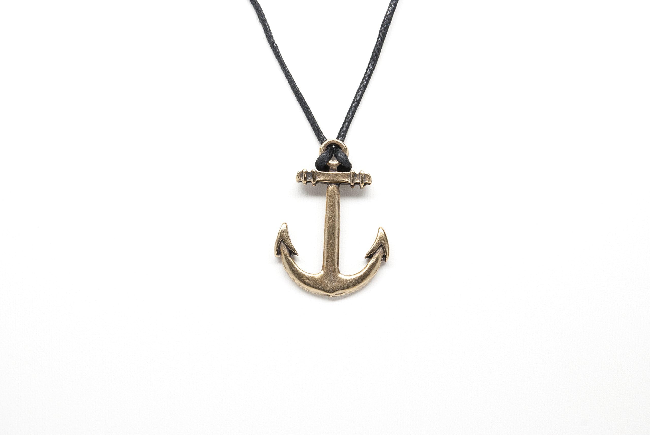 Orti Jewelry Ship Anchor Unisex Necklace with Rope