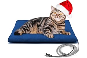 Kiroto Outdoor Pet Heating Pad for Cat Dog, Heated Mat with Waterproof Cover and Automatic Temperature Control, Suitable for 