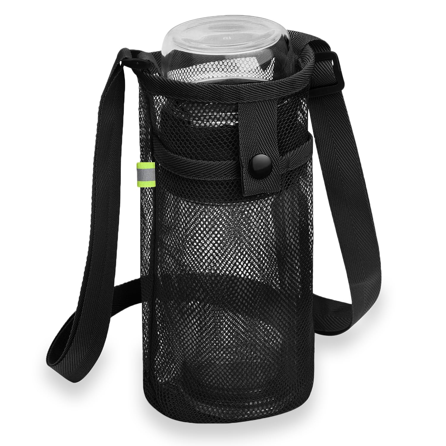 JOOTUEPO Water Bottle Carrier Bag, Portable Durable Mesh Holder for Hiking, Travelling, Camping, Gym and Other Outdoor Activities