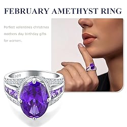 AGRULE 11.73 Carat Big Purple Gemstone Ring for Men