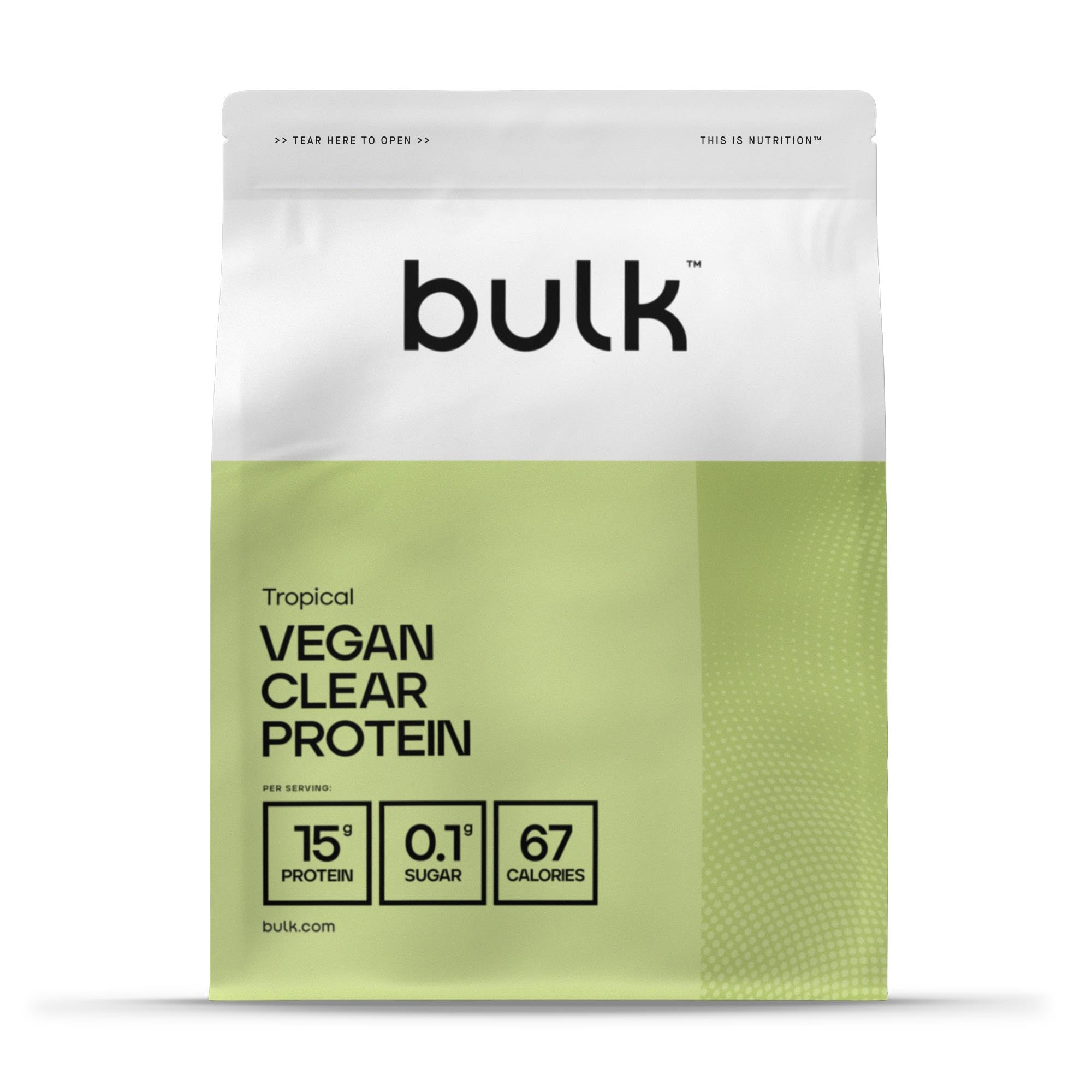 Bulk Clear Vegan Protein, Plant Based Protein Powder Shake, Tropical, 300 g, Packaging May Vary