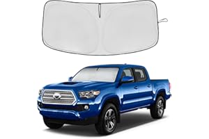 AUYNEAS for Toyota Tacoma Sun Shade Windshield - Windshield Cover Sun Shade Custom Fit 2016-2023 2024 2025 2026 Tacoma Accessories Sunshade for Car Windshield Foldable Sun Visor Blocks UV Rays