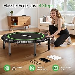 BCAN 40" Adult Fitness Trampoline with Durable