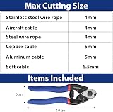 WORKPRO Wire Rope Cutter 190 mm Cr-V Steel Cable Cutter Tool view 2