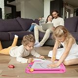SGILE Large Magnetic Drawing Board for Kids 1 2 3 4 Years Pink Etch Sketch Pad view 8