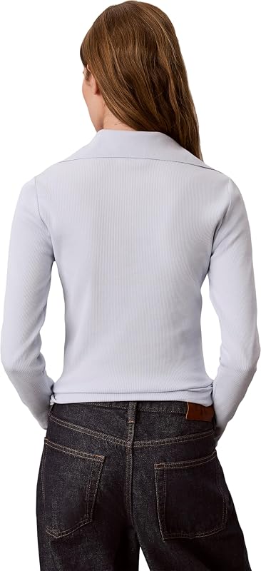 Donne LS Wvn Label Tneck Henley LV047H203G Altri Tops, Blu (Plein Air), S — foto 2 di 5