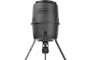 Moultrie 250 lb Pro Hunter III Deer Feeder System - 250lb Hopper and Deer Feeder Kit - Digital Timer System with 10 Daily Feed Times - Moultrie Connect Bluetooth