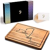 Personalized New York Cutting Board, State Map Destination Cutting Board, Unique New York City Gifts, Decorative NY Gifts, NYC Home Decor Themed Gift, New Home State Shaped Boards