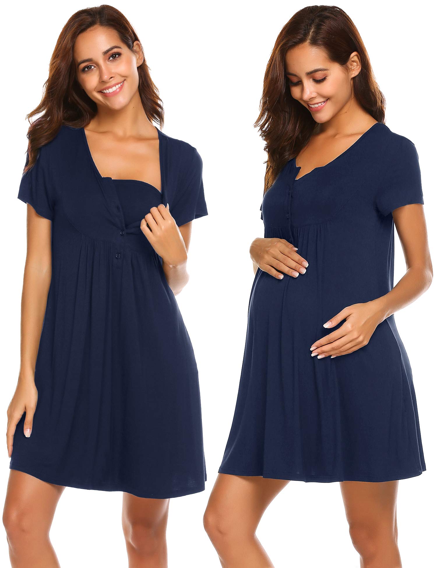 Ekouaer Labor and Delivery Gown, Nursing Nightgown, Maternity
