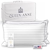 Queen Anne Hotel Collection Pillows – Luxury Down Alternative Bed Pillows (2-Pack, King Soft) – Ultimate Comfort, Hypoallergenic, Made in The USA