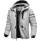 INVACHI Men’s Ski Jacket Waterproof Insulated Winter Snowboard Coat Hooded Cold Weather Outdoor Sports Snow Coat