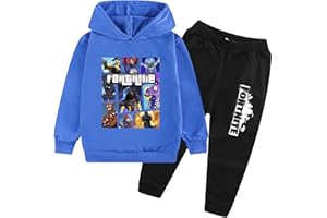 EsEiCo Youth Pullover Hoodie and Sweatpants Suit for Boys Girls Games Graphic 2 Piece Outfit Fashion Sweatshirt Set
