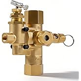49816283C Pilot Check Calve Unloader | Compatible With Ingersoll Rand T30 Gas Powered Air Compressors, 5/8" Inverted Flare Inlet X 1/2" Female NPT Outlet