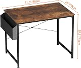 HOMIDEC Writing Desk 80x50x75cm with Storage Bag and Hook view 3
