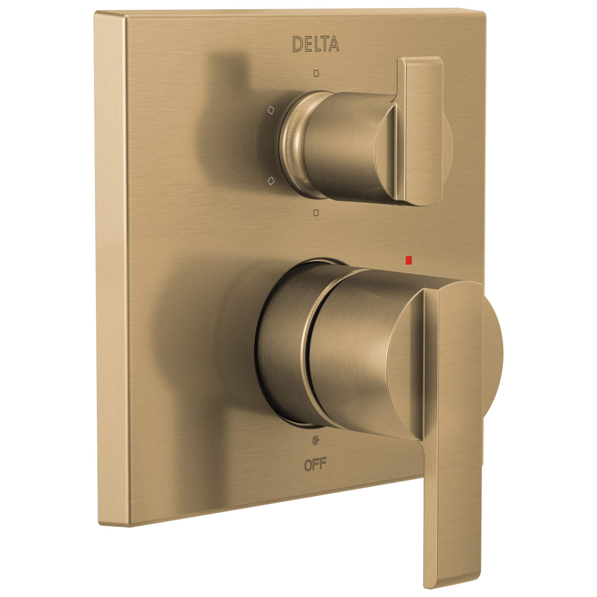 Angular Modern Monitor® 14 Series Valve Trim With 6-Setting Integrated Diverter In Stainless T24967-SS | Delta Faucet