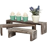 Amazon.com: MyGift Torched Wood Stackable Display Box Riser Stands, Set ...