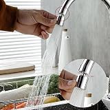Ainkou Swivel Faucet Aerator 360 Rotating Kitchen Sink Faucet Head 2-Function view 4
