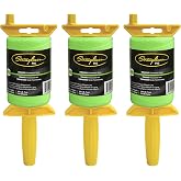 Stringliner 25465 Pro Mason&rsquo;s Line Reels &ndash; 1/2 Lb. Stringliner&reg; PRO BRAIDED FL YELLOW 500'. (3 Pack)