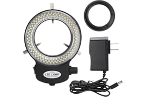 faruijie 144 LED Ring Microscope Light,Adjustable Illuminator Microscope Lamp Ring Light Source for Lab Stereo Microscopes& C