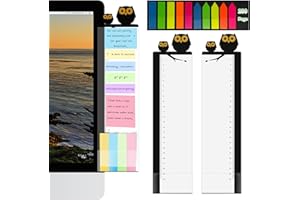 JSLP 2pcs Office Desk Accessories Monitor Memo Board Computer Message Board Office Supplies for Women Men Computer Sticky Note Holder Home Desktop Message Office Decor (Owls Monitor Memo Board)