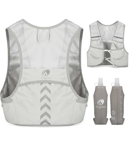 Ceinture De Running Avec 2 Bouteilles 175 Ml – Ajustable, Anti-rebond, Imperméable, Bandes Réfléchissantes – Pour Marathon, Vélo, Rando