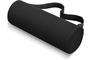 CushZone Seat Cushion, Lumbar Roll Support Pillow for Office Chair, Car, Gaming Chair, Memory Foam Back Cushion with Washable Cover for Relieving Back Pain & Improving Posture,Black