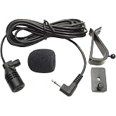 AVH-W4500NEX Microphone Mic 2.5mm Compatible for Pioneer DMH-1500NEX,MVH1400NEX,AVH-1400NEX,AVH-2400NEX,AVH-2500NEX,AVH-W4500NEX,AVH-W4400NEX,AVH-220EX,MVH-300EX in-Dash DVD/CD Car Stereo Receiver