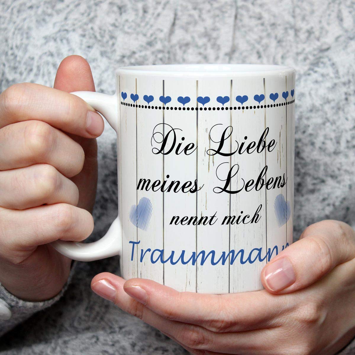 Geschenk Tasse Liebe mit Spruch Traummann Liebesgeschenk