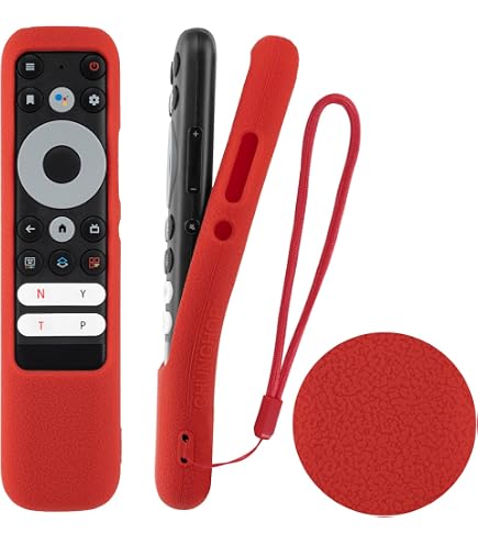 Funda De Silicona Para Mando TCL RC716/RC833 - Protección Anticaídas Y Antiarrayones (Rojo)
