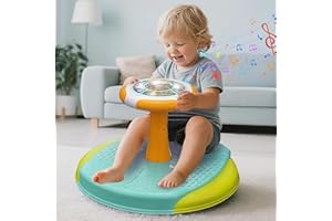 VROGTIK Dinosaur Sit and Spin Toys for Toddlers 1-3, 360° Toddler Spinning Seat with LED Lights and Music Christmas Birthday Gift for 1 2 3 Years Old Boys Sensory Toys Toddler Activities