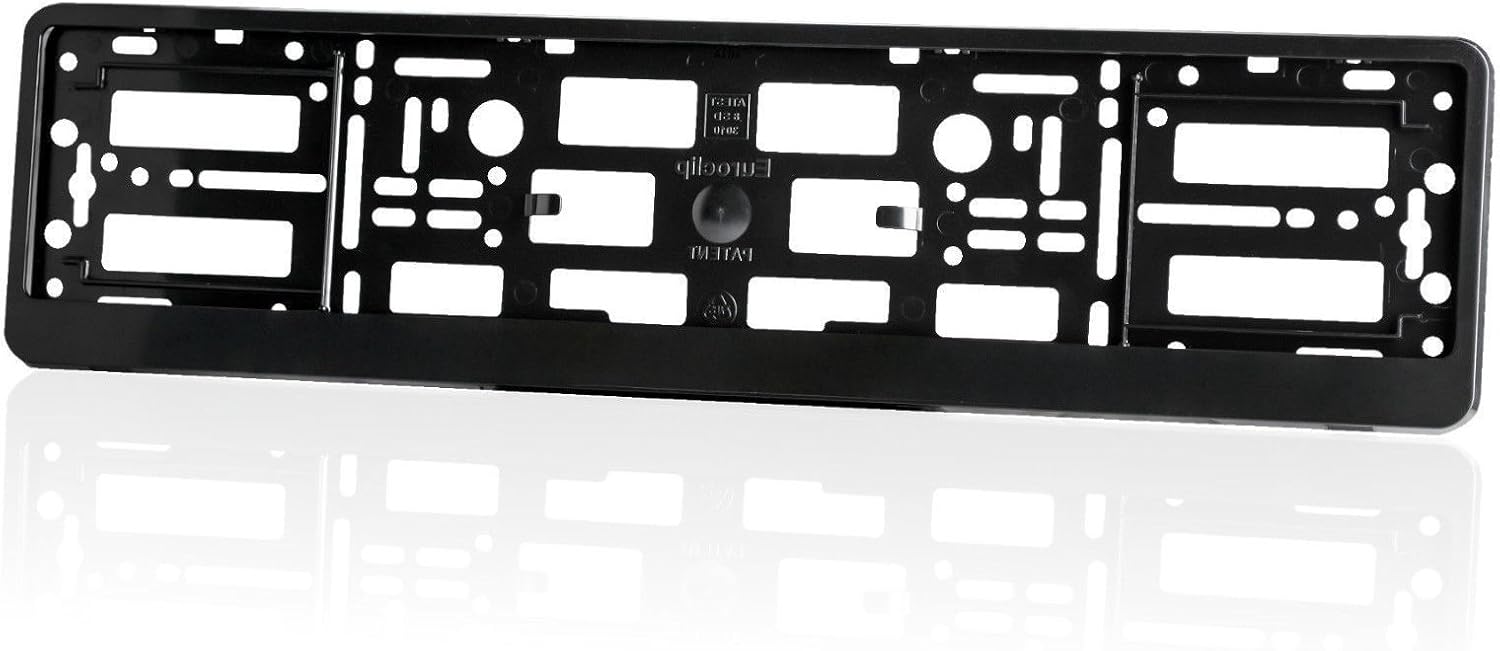 2x Black effect Number Plate Surrounds Holder Frame for all cars ABS PC plastic - Image 5