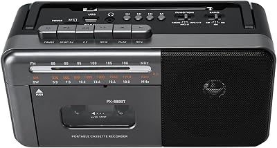 Lychee Portable Tape Recorder Vintage Cassette Player AM FM SW Radio Built-in