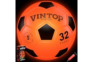 HIEMAO Glow in The Dark Soccer Ball for Kids Boys Ages 8-12 15, Light Up LED Soccer Ball Toys with Pump for Indoor/Outdoor, Fun Gift for Teens Christmas Birthday, Size 5 Night Sports Gear Games