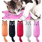 Legendog 5Pcs Bite Resistant Catnip Toy for Cats,Catnip Filled Cartoon Mice Cat Teething Chew Toy