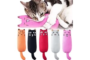 Legendog 5Pcs Catnip Toy, Cat Chew Toy Bite Resistant Catnip Toys for Cats,Catnip Filled Cartoon Mice Cat Teething Chew Toy