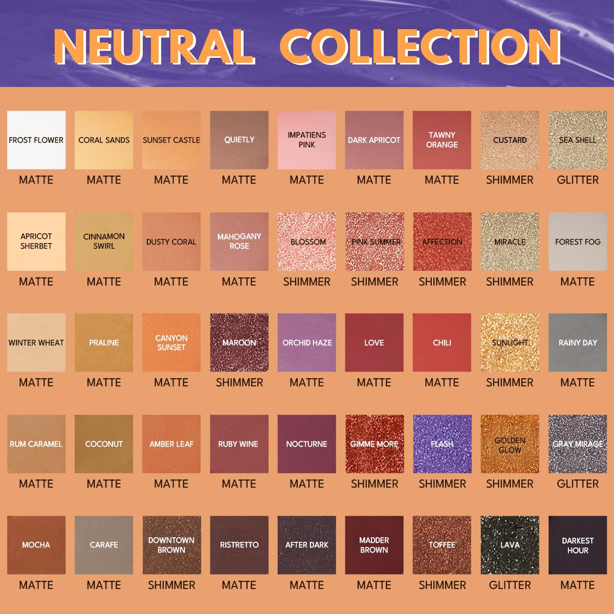 imakeupnow 45 Shades Eyeshadow Palette, Highly Pigmented Neutral Tones Collection Makeup Palette, Matte Shimmer Metallic Glitter Eye Shadow For Long Lasting Eye Make Up