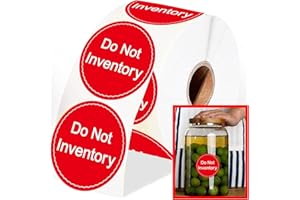 POP RESIN Do Not Inventory Labels 2 inch Do Not Inventory Stickers for Quality Red with White Round Circle Dots Control,Inventory,Warehouse 500 pcs per Roll