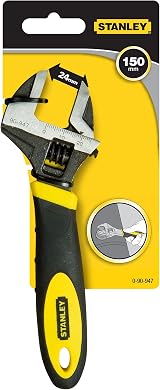 Stanley 090947 MaxSteel Adjustable Wrench 6 Inch Black Bi-Material Handle view 8