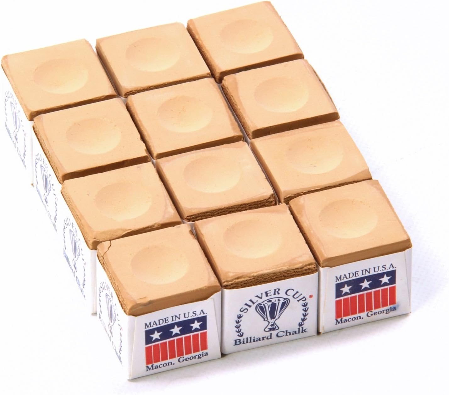 2 Pieces TAN OB Cue Premium Quality Billiard Chalk OB Pool Chalk