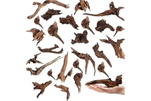 Tfwadmx Natural Small Coral Driftwood for Aquarium Decor 26 Pcs 4-5" Fish Tank Decorations Reptile Decor Assorted Driftwood Branch Reptile Tank Wood Decor