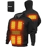 Heated Hoodie Sweater for Men Women ,with 12V 150000mAh Battery Pack Fit Zip Hood Heat Sweatshirt Winter Jacket