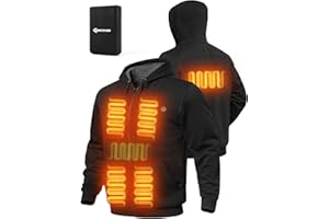 ANTARCTICA GEAR Heated Hoodie Sweater for Men Women ,with 12V 150000mAh Battery Pack Fit Zip Hood Heat Sweatshirt Winter Jacket