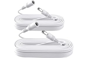 ANLINK 2 Pack 20ft 6M DC Power Extension Cable, 2PCS DC 12V Power Adapter Extension Cord 5.5mm x 2.1mm for CCTV Security Came