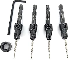 FTG USA 4 Pc #4 (7/64") Adjustable Wood Countersink