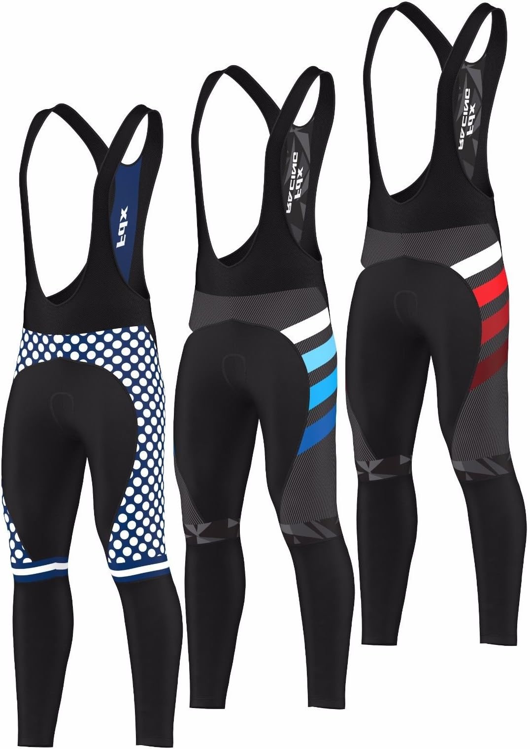 Men’s Cycling Bib Tights – Italian Roubaix Fabric, Padded, Breathable, Quick Dry Thermal Bike Cycling Bib Pants – Equin Winter Bicycle Riding Trouser, Biking Leggings