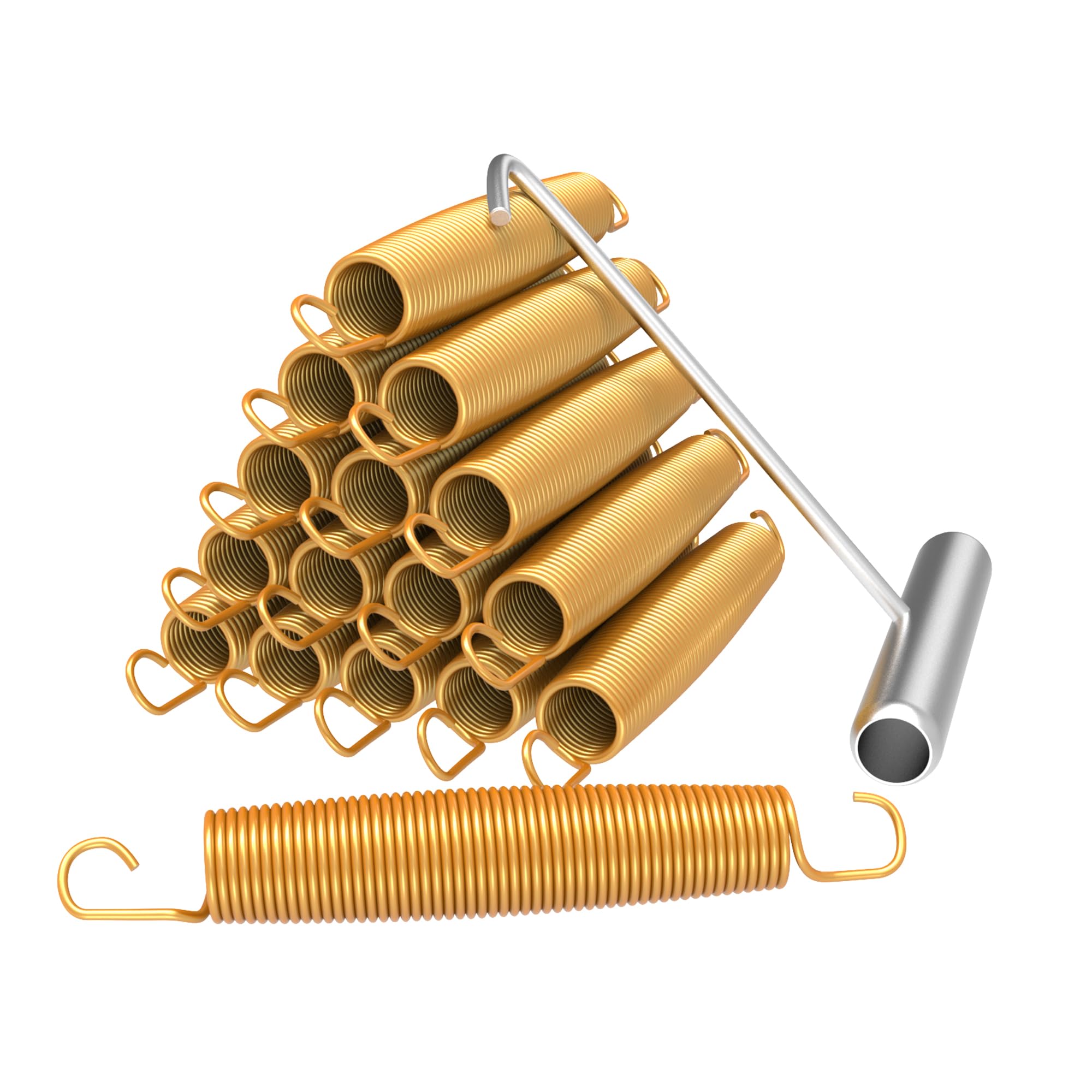 Photo 1 of Blanketown 7" Trampoline Springs with Spring Tool Heavy-Duty Galvanized Steel Weather-Resistant Universal Replacement Trampoline Springs,Trampoline Accessories of 20 Pack